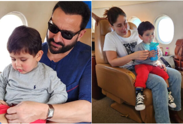 Kareena Kapoor and Saif Ali Khan travelling with Jeh