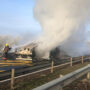 Lorry fire shuts northbound carriageway in Cambridgeshire