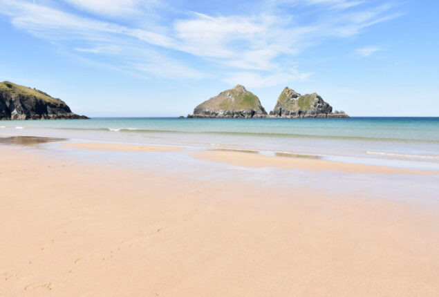 Father and son rescued by off duty lifesaver at Holywell Bay