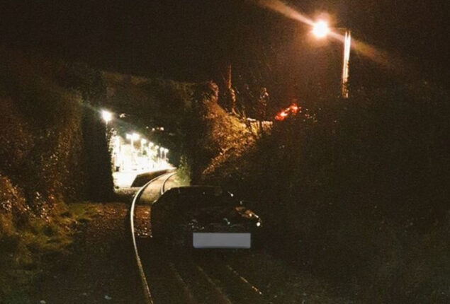 Railway line closed after car was abandoned on it in Carbis Bay
