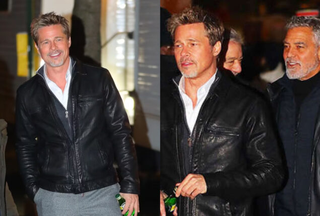 George Clooney and Brad Pitt have been seen in New York City filming for “Wolves”