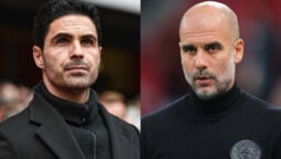 Pep Guardiola says ‘Arsenal reaping rewards of patience with Mikel Arteta’