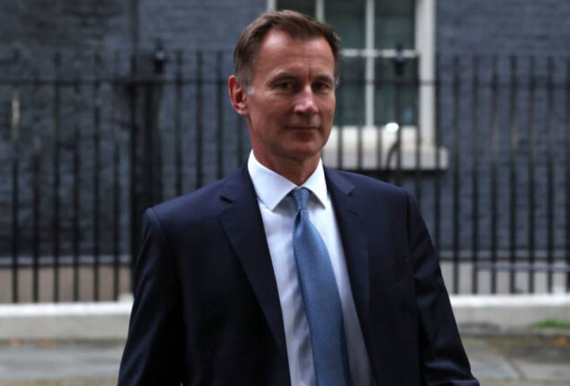 UK Finance Minister Jeremy Hunt says “necessary to retain this disciplined approach to reduce inflation”