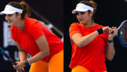 At the Australian Open, Sania Mirza’s sporty color blocking is a Grand Slam in our Eyes