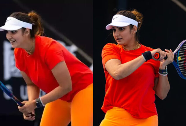 At the Australian Open, Sania Mirza’s sporty color blocking is a Grand Slam in our Eyes