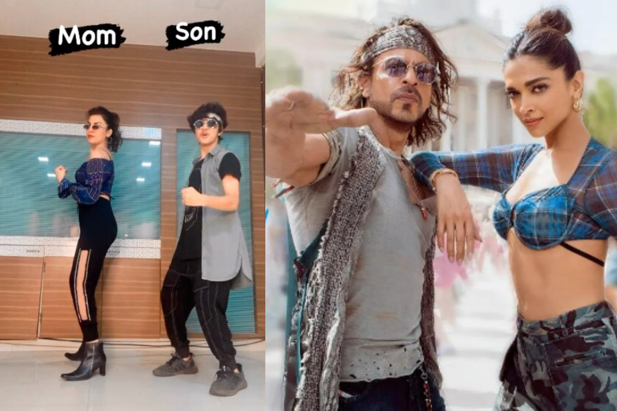 Mom and son recreate