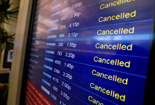 Over 1,000 airlines canceled by US airlines amid strong winter storm