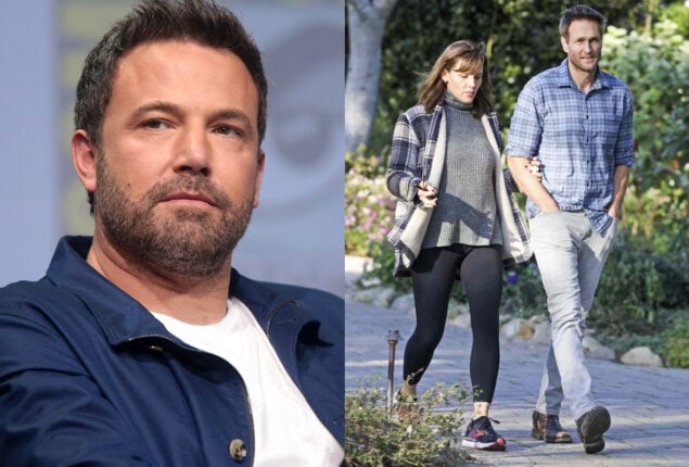 Ben Affleck shakes hand with John Miller on street