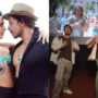 Men dance to Besharam Rang in the theatre, audience applauds
