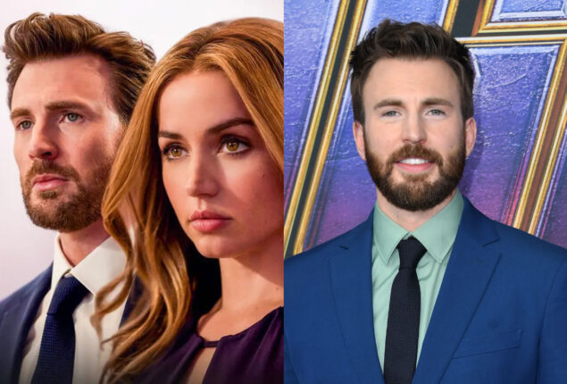 Chris Evans and Ana de Armas are back together in the first “Ghosted” poster