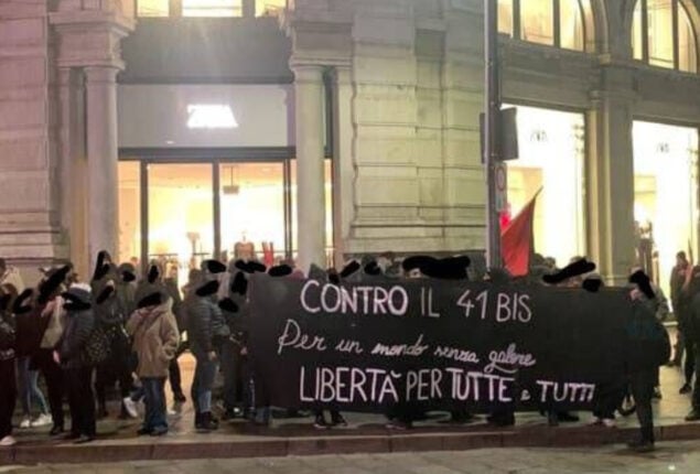 Protests erupted when Italian anarchist moved to jail