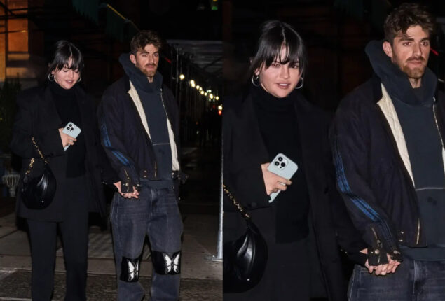 Drew Taggart & Selena Gomez clasp hands on date night in NYC