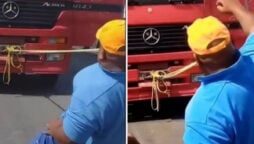Egypt man pulls 15,730 kg truck with teeth, sets world record