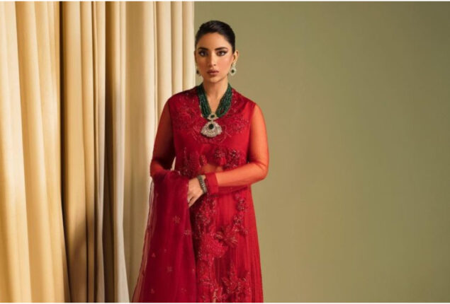 Saboor Aly shows off her ethereal charm in festive red clothes