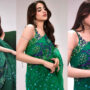 Aima Baig’s Shiny Emerald Green Saree Makes Hearts Race