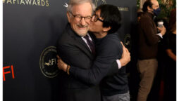 Steven Spielberg and Ke Huy Quan reconnect on red carpet