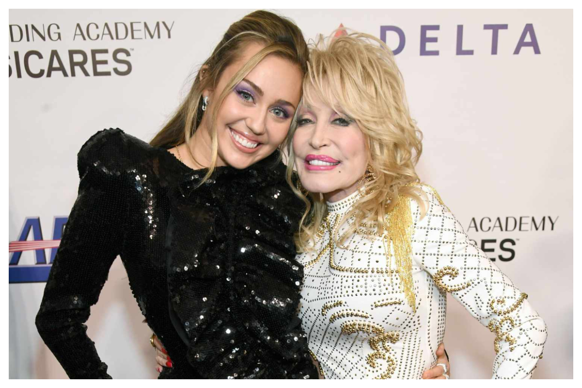 Miley Cyrus and Dolly Parton