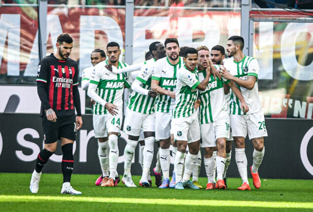 AC Milan is in jeopardy after 5-2 home loss to Sassuolo