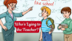 Brain Teaser: Find the student lying to the teacher in 5 seconds