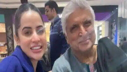 Uorfi Javed spotted with Javed Akhtar in Delhi