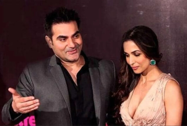 Arbaaz & Malaika hug after leaving the airport with their son Arhaan