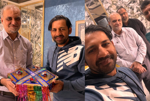 Hafiz Naeem went Sarfaraz Ahmed’s house to congratulate him
