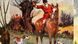 Optical Illusion: Spot Fox before the Huntsman in vintage picture