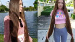 Have you ever seen real-life Rapunzel? No, then meet Genevieve with long hair