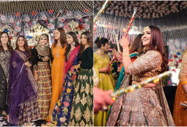 Sehar Hayat and Kanwal Aftab Pictures from Friends Mehndi