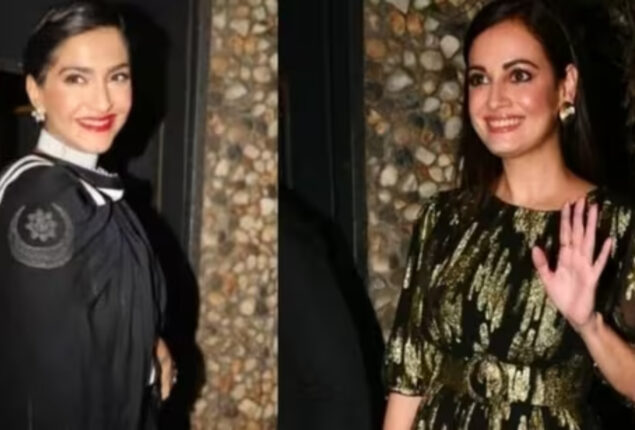 Dia Mirza and Sonam Kapoor look gorgeous in black ethnic attire 