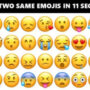 Picture Puzzle: Find two similar emojis in 11 seconds