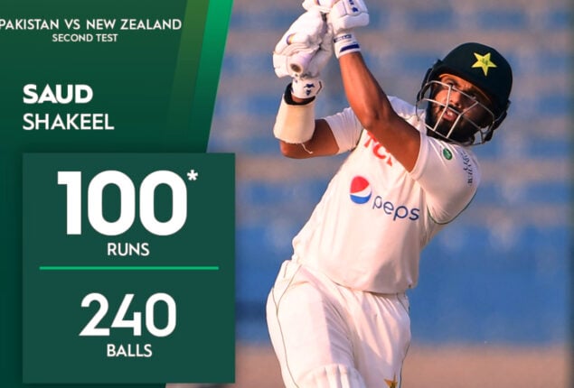 PAK vs NZ: Saud Shakeel reached his maiden Test century