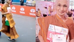 Woman ran in Mumbai Marathon in saree at the age of 80, Inspired