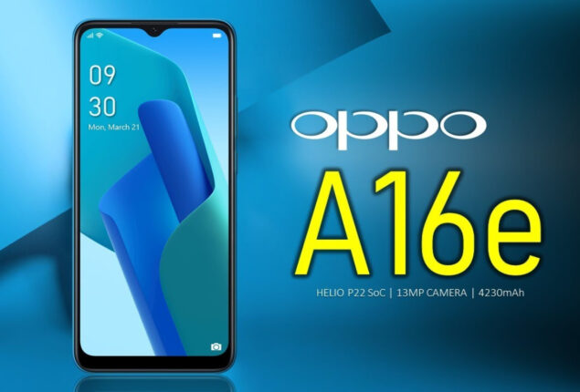 Oppo A16e price in Pakistan & Features