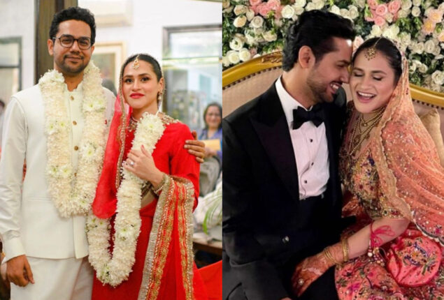 Reception photos of Ali Gul Pir and Azeemah Nakhoda