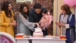 Salman Saeed celebrated his daughter’s birthday at Nida Yasir’s show