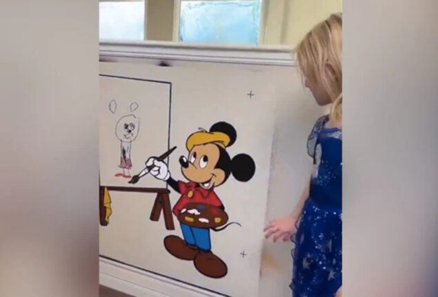 Father help convert scribbling