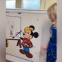 Watch: Father help convert scribbling in Mickey mouse wall art