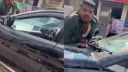 Bengaluru woman drives with man lying on the car’s hood: Watch