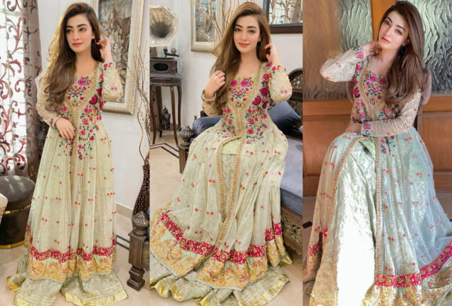 Nawal Saeed Glows In Glimmering Floral Pishwas