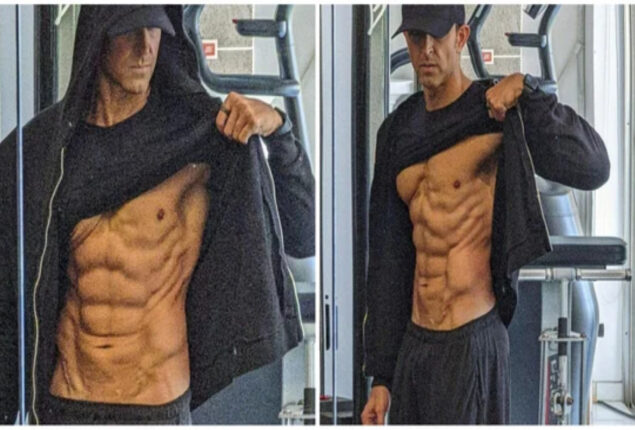 Hrithik Roshan shows off 8-pack body while he films for Fighter