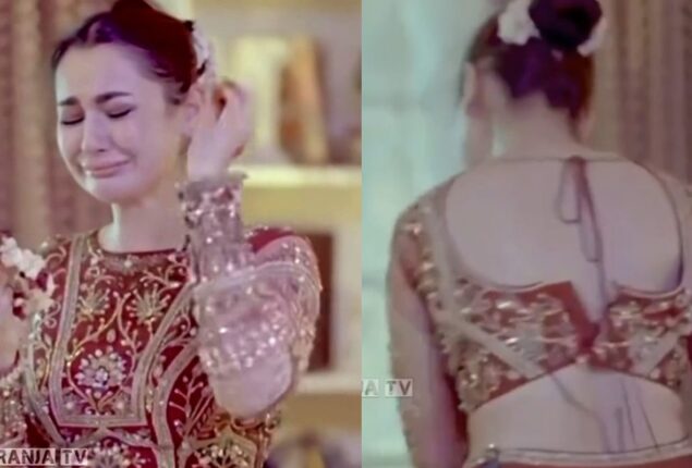 Hania Aamir gets trolled for her bridal outfit in “Mujhe Pyaar Hua Tha”