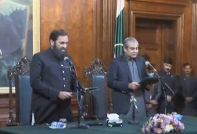 Mohsin Naqvi takes oath as Caretaker Punjab CM