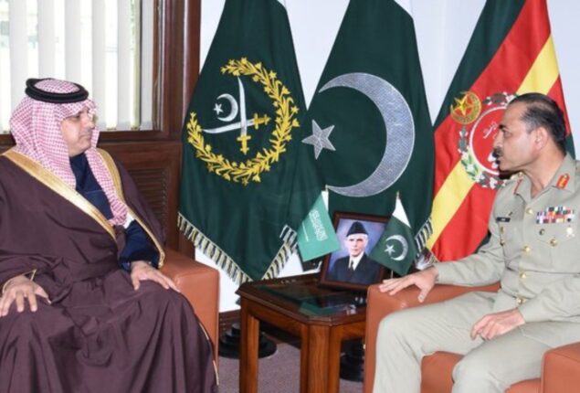 Saudi Assistant Defence Minister calls on COAS Munir