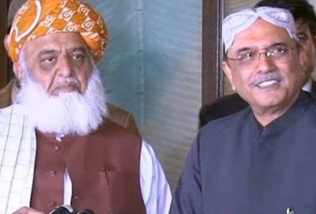 Maulana Fazl consults with Zardari on contesting by-polls