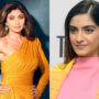 Sonam Kapoor dazzles at a Mumbai event while Shilpa Shetty appears to be a “apsara”