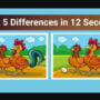 Spot The Difference: Find 5 differences between the two pictures in 12 seconds