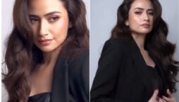 Sana Javed looks alluring in sexy black Corset