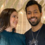 Hardik & Natasa perform a dance down at a Christian wedding