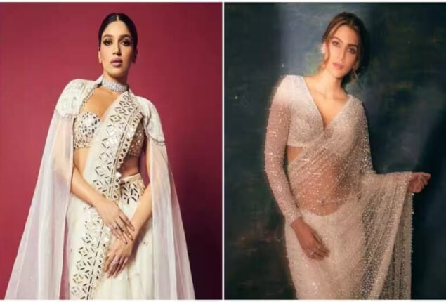 Bhumi Pednekar and Kriti Sanon demonstrate how to elegantly dress for the wedding